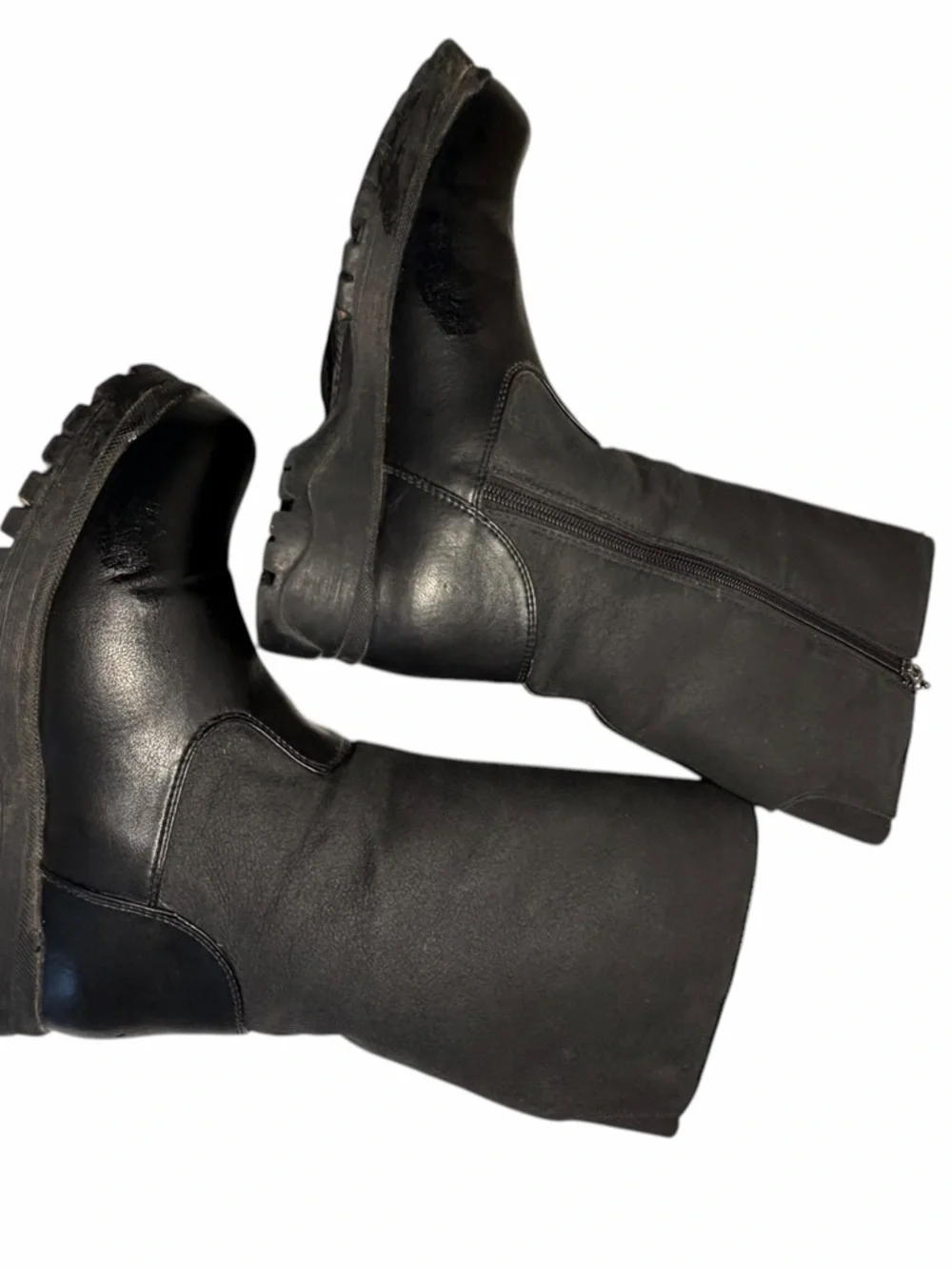 Boston Accents Women's Patty Black Knee-High Insultaed Zip Boots Sz 6